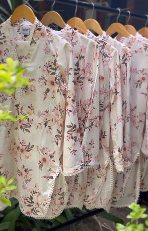 Dragonfly - White Floral Co-Ord Set
