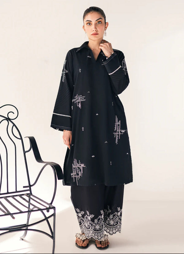 Spring Summer Pret '24 - Black Embroidered Kurta 19755