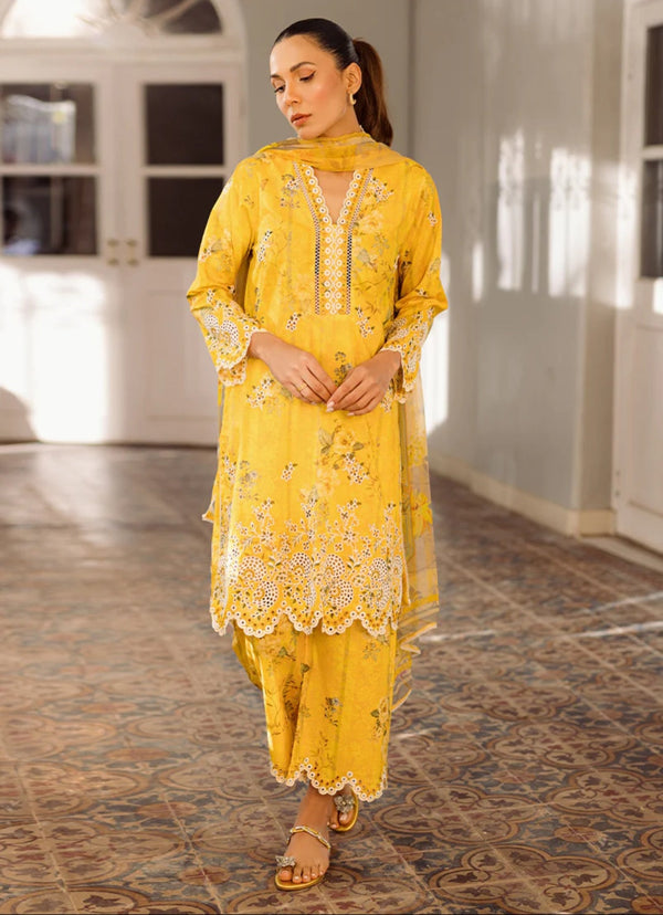 Spring Summer Pret '24 - 3 Pc Suit W Schiffli Embroidery 18638