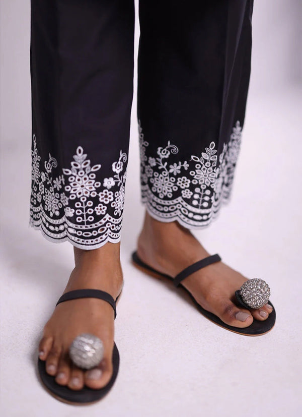 Spring Summer Pret '24 - Scalloped Cut Embroidered Pants