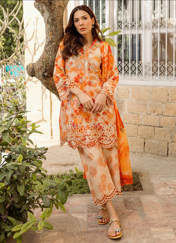 Summer Rtw '24 - 3 Pc Suit W Schiffli Embroidery Ippksm23-D4