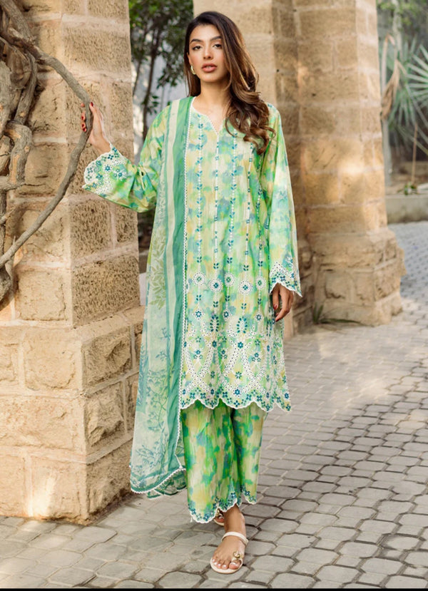 Summer Rtw '24 - 3 Pc Suit W Schiffli Embroidery Ippksm23-D3