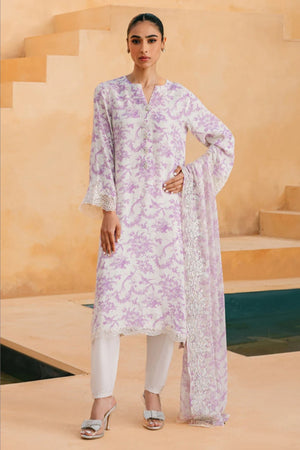 Eid Edit '24 - Pristine Pearl Silk Printed Shirt