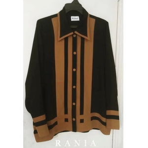 Shirts '24 - Black with Brown Stripes (RTS)