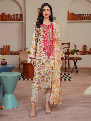 Unstitched Lawn '25 - U3581SU-3PC-014