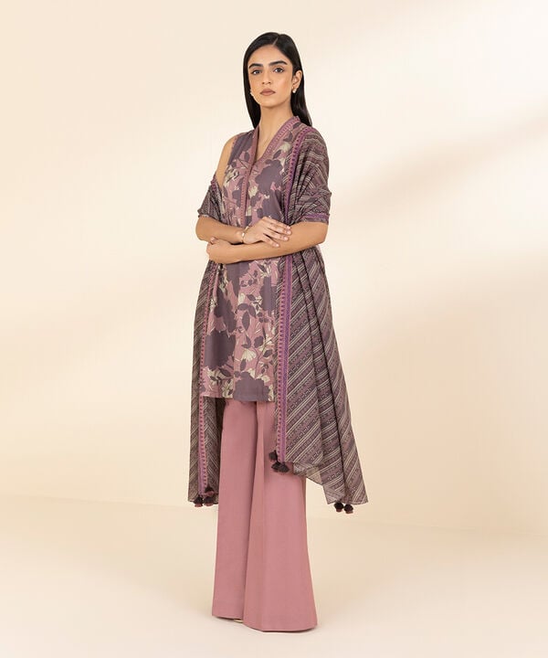 3 Piece - Printed Lawn Suit - U3PDY25V15AT