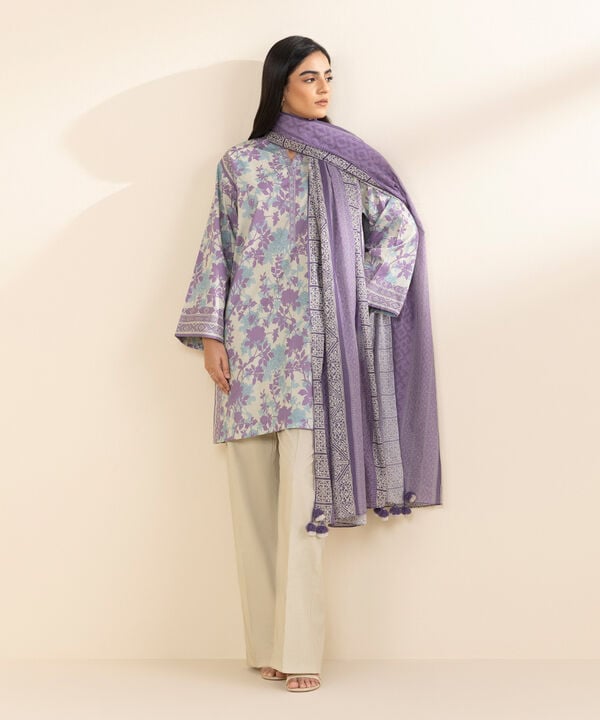 3 Piece - Printed Lawn Suit - U3PDY25V17AT