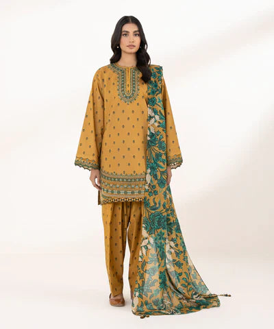 Lawn '24 - 3 Piece - Embroidered Lawn Suit U3Pedy24V114