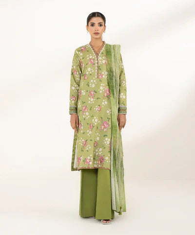 Lawn '24 - 3 Piece - Embroidered Zari Lawn Suit U3Pedy24V117