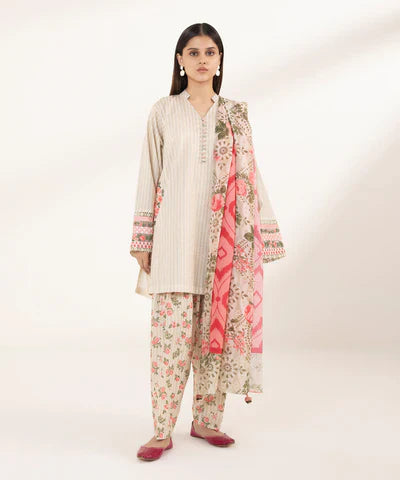 Lawn '24 - 3 Piece - Embroidered Lawn Suit U3Pedy24V124