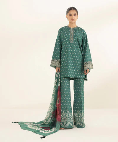 Lawn '24 - 3 Piece - Embroidered Lawn Suit U3Pedy24V128