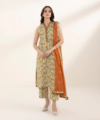 Lawn '24 - 3 Piece - Embroidered Lawn Suit U3Pedy24V130