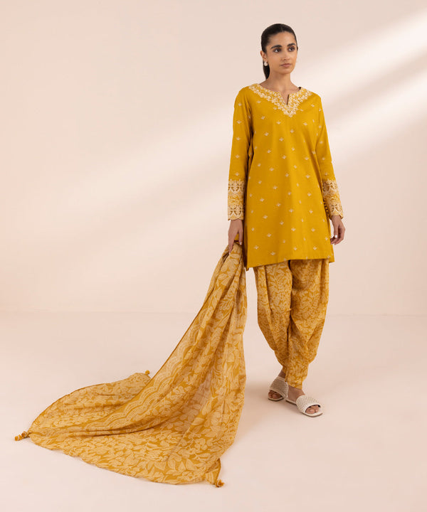 3 Piece - Embroidered Lawn Suit-U3Pedy24V413