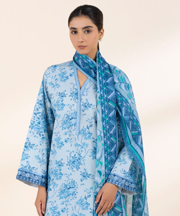 3 Piece - Embroidered Lawn Suit - U3PEDY25V134