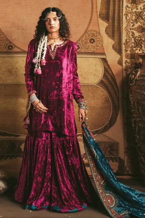Formals '25 -Zeenat Bahaar Gharara Set - W25F2515-Purple