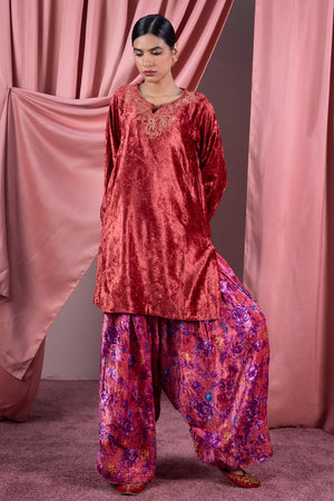 Formals '25 - Velvet Farshi Set - W25F2592-Rust