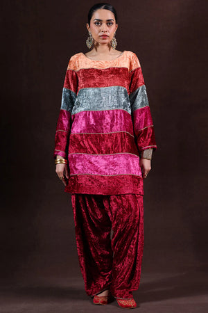Formals '25 -Rang Riwayat Velvet Set - W25F2596-Multi Color