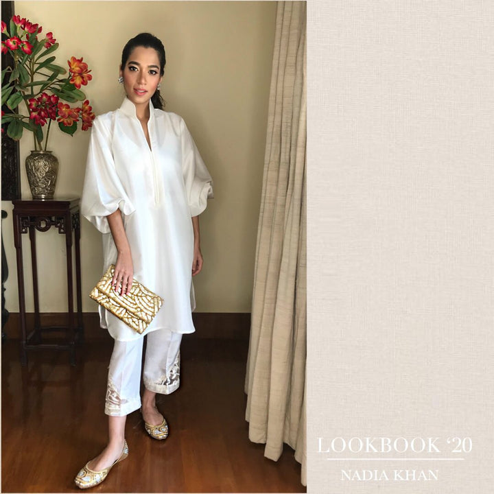 Nadia Khan Nora Set White