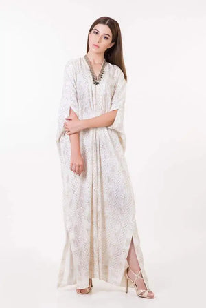 Kaftans - Kf# 12813-White