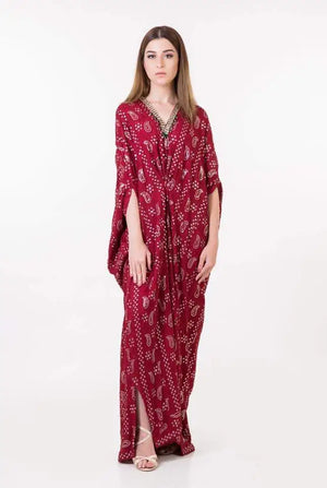 Kaftans - Kf# 12813-Red