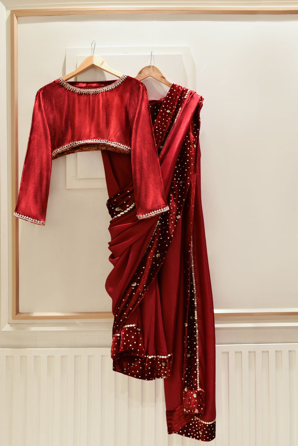 Ajrakh Silk Saree | Buy Velvet Sarees Online | Buy Velvet Dress Online