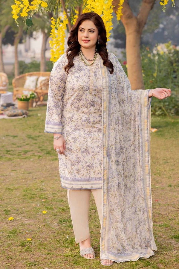 Tribute To Mothers '24 - Unstitched Suit With Chiffon Dupatta Bm-42014