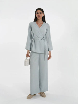 BeyondWinter FW '25 - Mist Blue Tweed Co-Ord