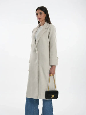BeyondWinter FW '25 - Cloud white wool coat