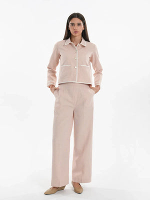 BeyondWinter FW '25 - Pastel Pink Tweed Co-Ord