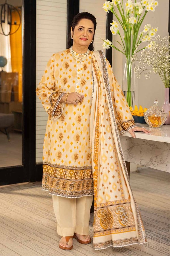 Tribute To Mothers '24 - 3Pc Printed Lawn Unstitched Suit Cl-42080 B