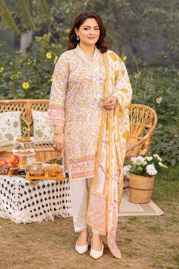 Tribute To Mothers '24 - 3Pc Printed Lawn Unstitched Suit Cl-42195 B