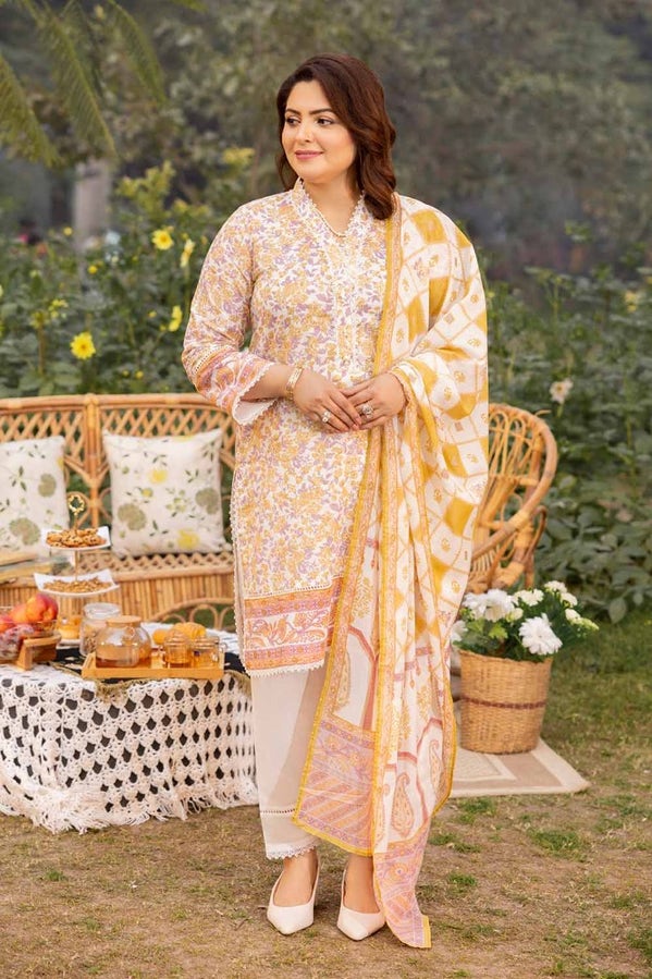 Gul Ahmed Tribute To Mothers '24 - 3PC Printed Lawn Unstitched Suit CL-42195 B