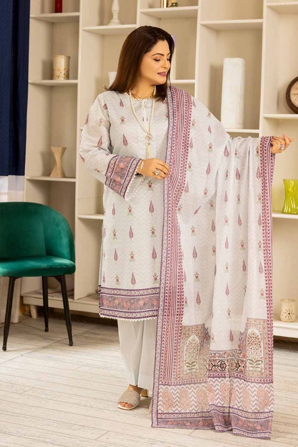 Gul Ahmed Tribute To Mothers '24 - 3PC Printed Lawn Unstitched Suit CL-42196 A
