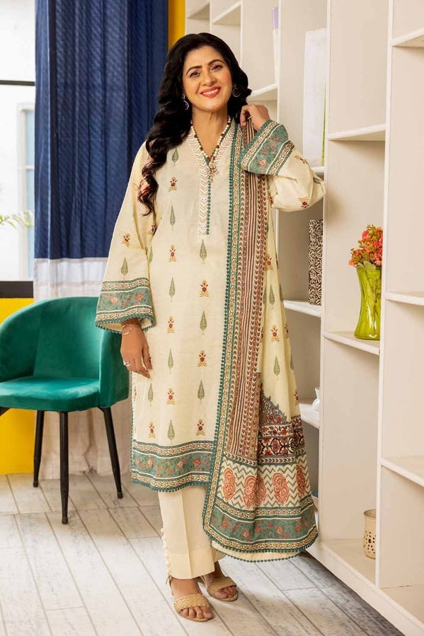 Gul Ahmed Tribute To Mothers '24 - 3PC Printed Lawn Unstitched Suit CL-42196 B