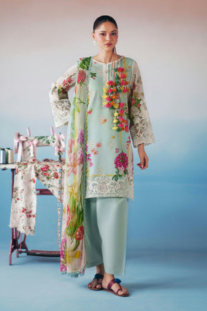 Desi Summer Pie '26 - 3 Piece Embroidered Lawn Suit | DW26100-ESM-BLU