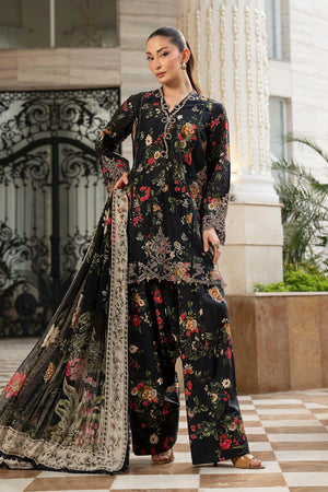 Desi Summer Pie '26 - 3 Piece Embroidered Lawn Suit | DWP2603-ESM-BLK