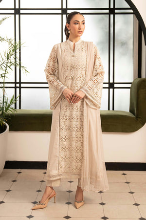 Desi Summer Pie '26 - 3 Piece Embroidered Lawn Suit | DWP2618-ESM-BEG