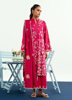Spring Pret '26 - Embroidered 3 PC Suit | 14527/401/434