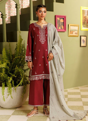 Hotel Heart Club '26 - Embroidered 3 PC Suit | 15849/401/407