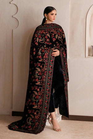 Shawls '26 - EMBROIDERED VELVET SHAWL VS-67