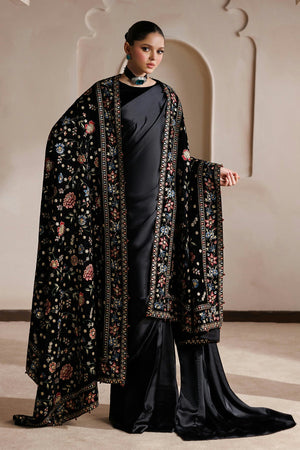 Shawls '26 - EMBROIDERED VELVET SHAWL VS-76