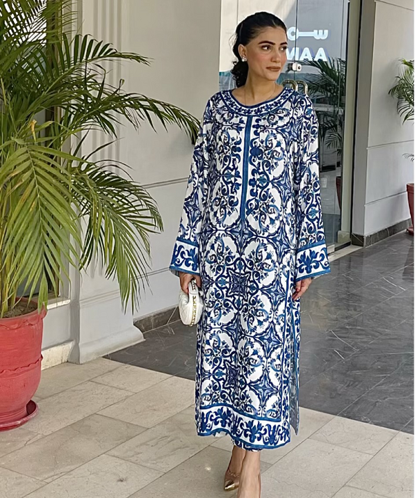 Huma Dilnawaz Fall Winter '23 - She’s Got the Look outfit in Blue
