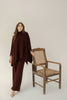 Hassal Autumn Winter '23 - Lily Knitted Cape Plum Separates