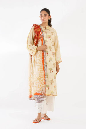 New In '26 - Stitched Printed Lawn Shirt+ Dupatta | SS26BSP135P2D