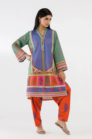 New In '26 - Stitched Printed Lawn Shirt+ Shalwar | SS26BSP224P2T