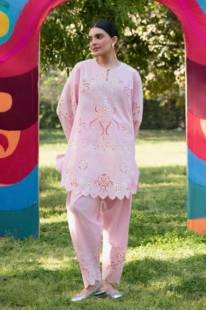 Eid Edit '26 - Stitched Embroidered Lawn Shirt+ Shalwar | SS26SGE408P2T