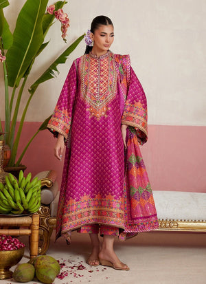 Mayna Festive Prints '26 - Adena Fuschia Shirt And Dupatta