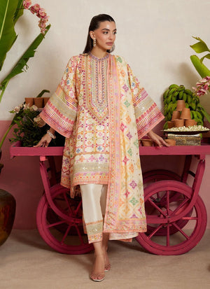 Mayna Festive Prints '26 - Kilo Ivory Shirt And Dupatta