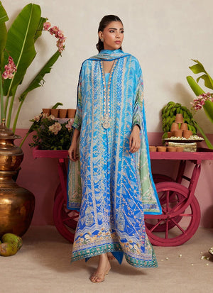 Mayna Festive Prints '26 - Elaria Sky Blue kaftan