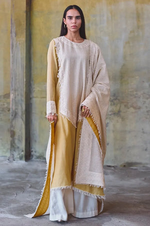 Diffusion '26 - Mellow yellow paisley embroidered kurta set